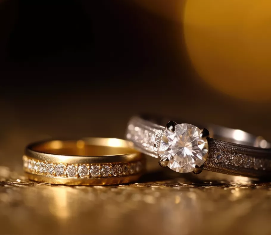 Jewelry expert appraising loose diamonds and diamond rings in Sharon